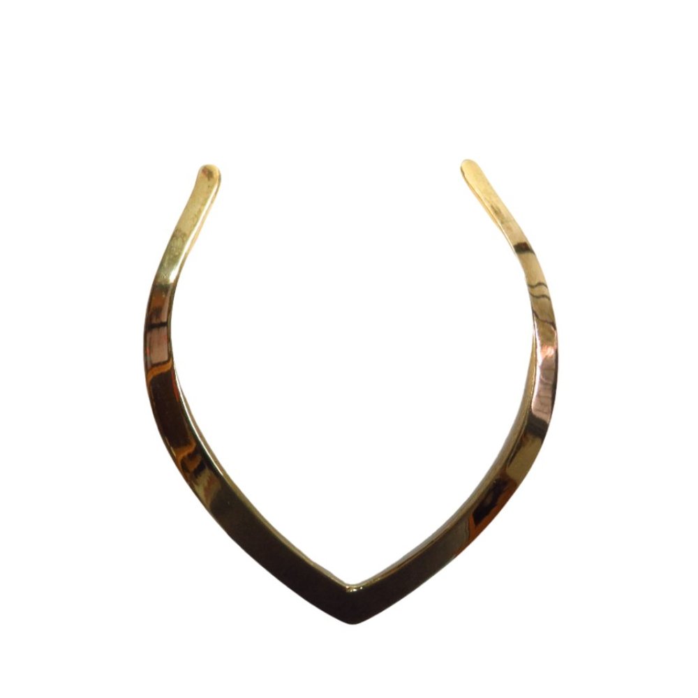 Solid Brass Choker Collar Necklace